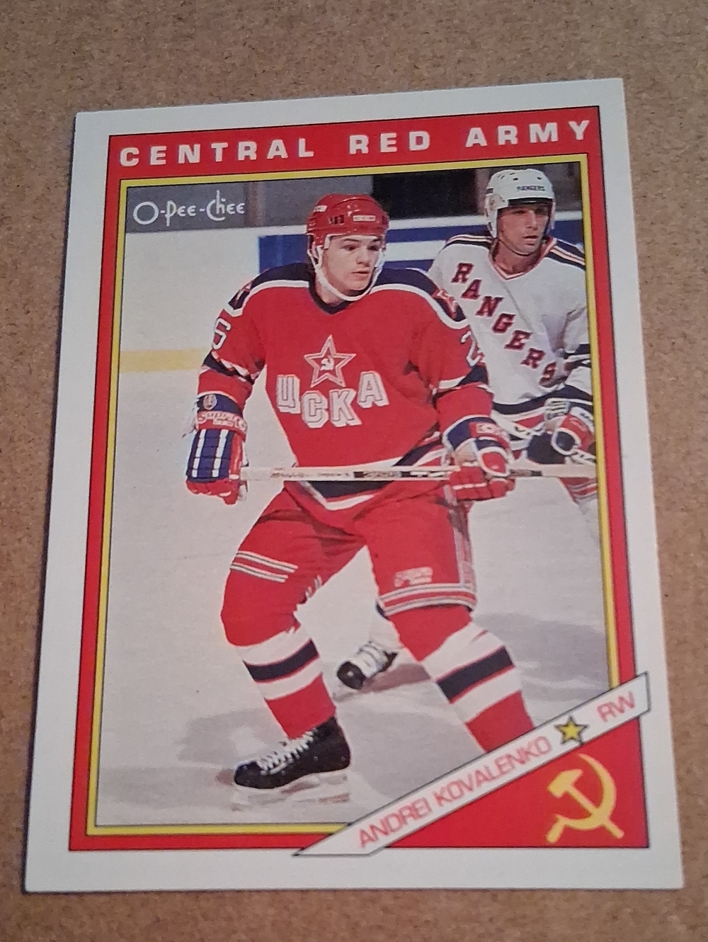 Central Red Army Andrei Kovalenko Hockey Card - Red